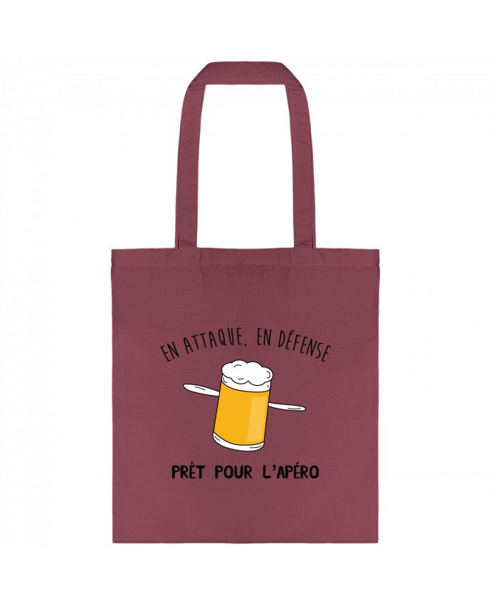 Tote Bag cotton en attaque en défense, prêt pour l'apéro by tunetoo