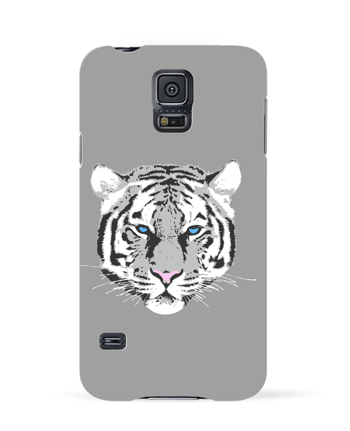 Case 3D Samsung Galaxy S5 Tigre blanc by justsayin