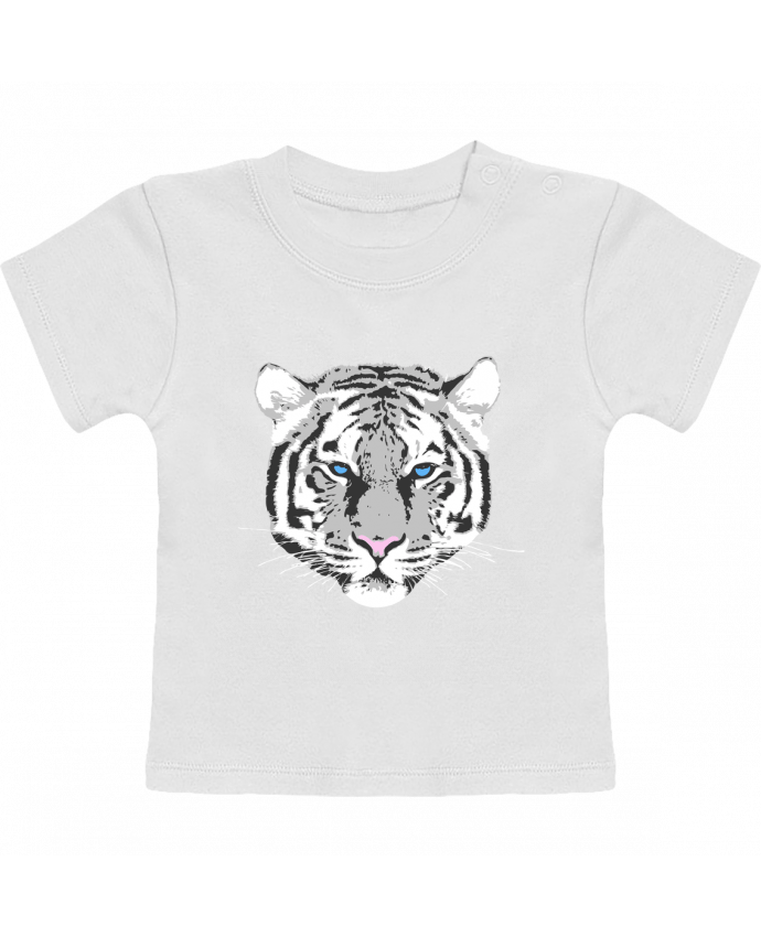 Camiseta Bebé Manga Corta Tigre blanc manches courtes du designer justsayin