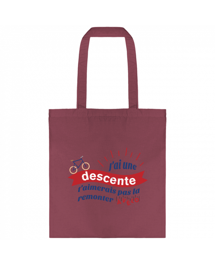 Tote-bag J'ai une descente t'aimerais pas la remonter à vélo par tunetoo