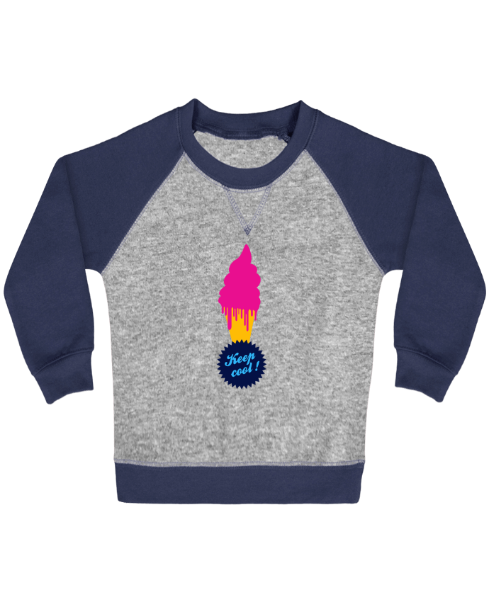 Sweat bébé manches contrastée Ice cream Keep cool par justsayin