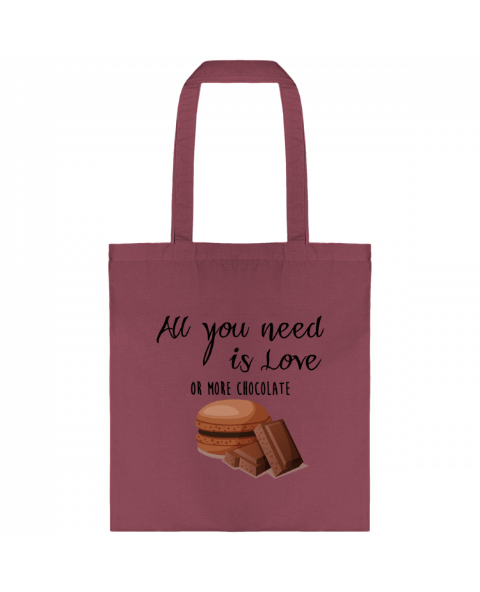 Tote-bag all you need is love ...or more chocolate par DesignMe