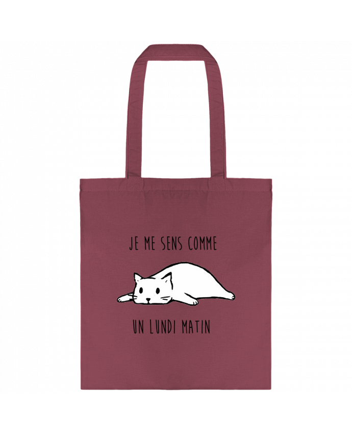 Tote-bag chat - je me sens comme un lundi matin par DesignMe