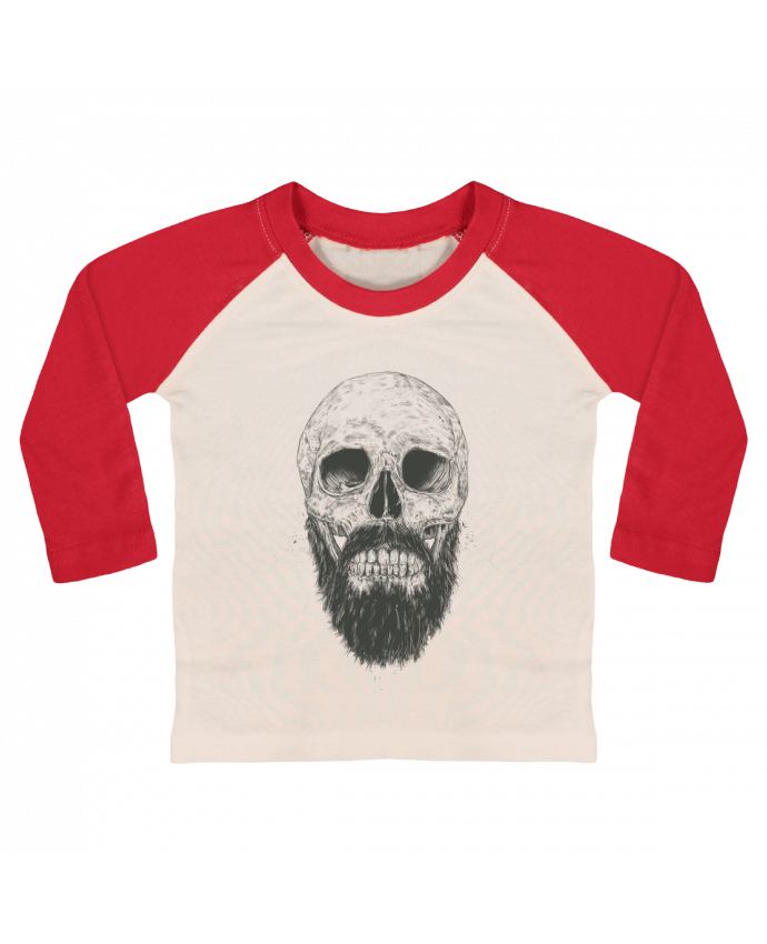 T-shirt baby Baseball long sleeve Beard is not dead by Balàzs Solti