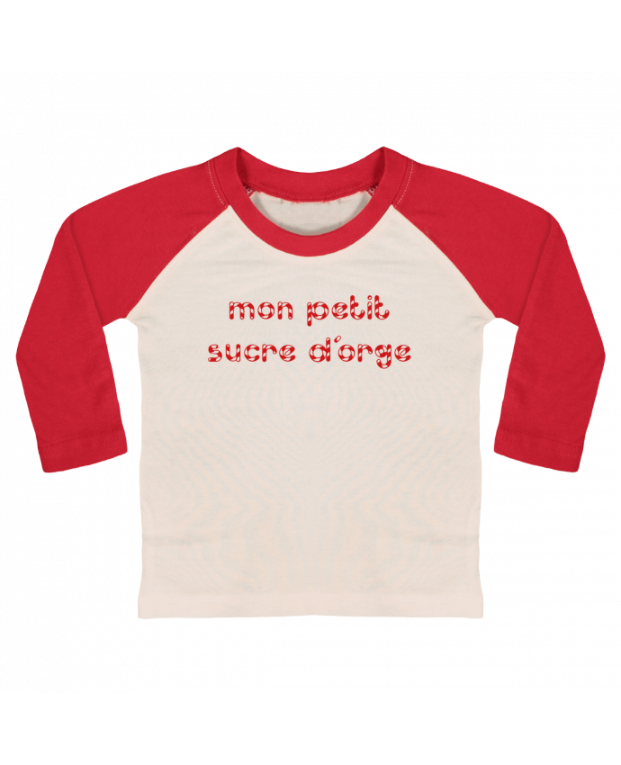 T-shirt baby Baseball long sleeve Mon petit sucre d'orge by tunetoo