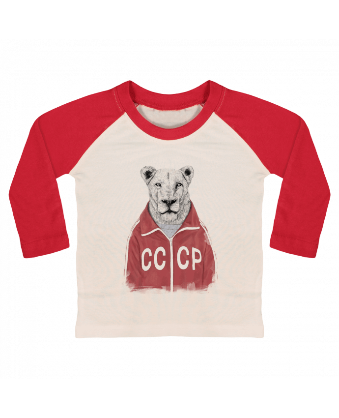 Camiseta Bebé Béisbol Manga Larga Soviet por Balàzs Solti