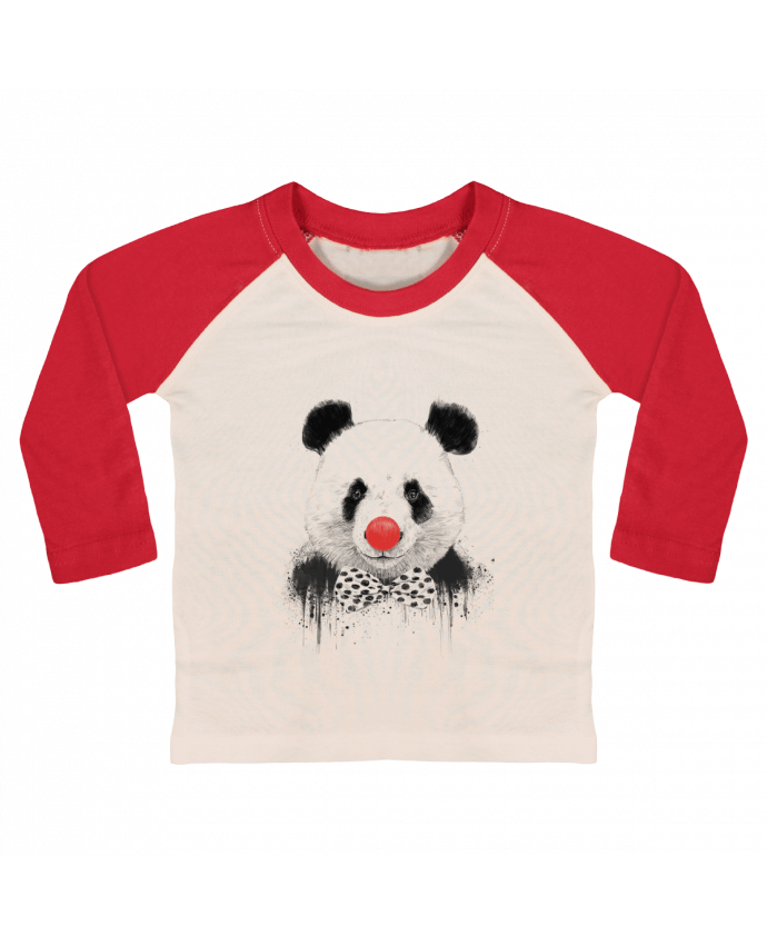 Camiseta Bebé Béisbol Manga Larga Clown por Balàzs Solti