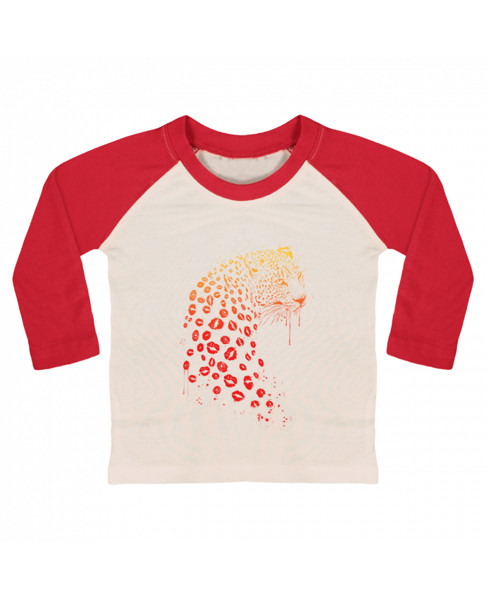 T-shirt baby Baseball long sleeve Kiss me by Balàzs Solti
