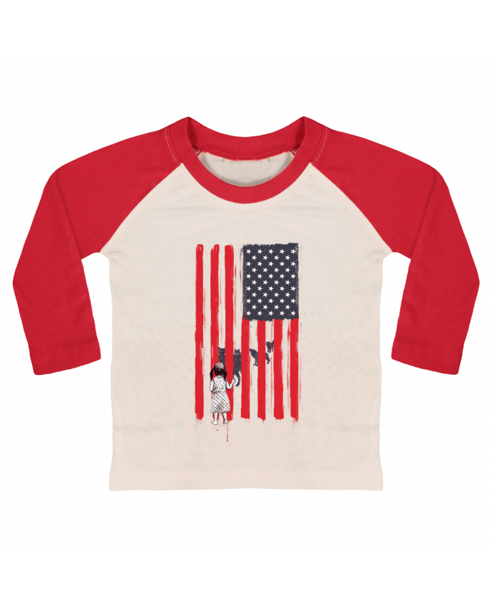 T-shirt baby Baseball long sleeve little_girl_and_wolvoes by Balàzs Solti