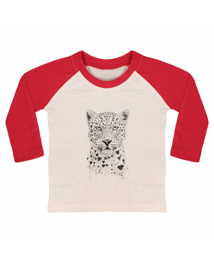 Tee-shirt Bébé Baseball ML lovely_leopard par Balàzs Solti