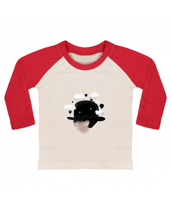 Camiseta Bebé Béisbol Manga Larga Dreaming por Florent Bodart