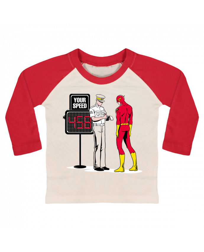 T-shirt baby Baseball long sleeve Speed Trap by flyingmouse365