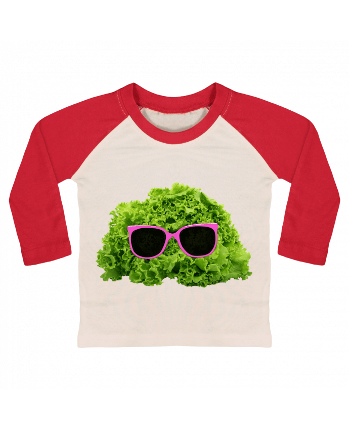T-shirt baby Baseball long sleeve Mr Salad by Florent Bodart