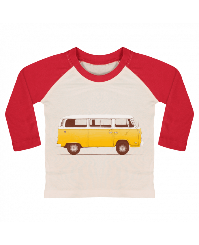 T-shirt baby Baseball long sleeve Yellow Van by Florent Bodart