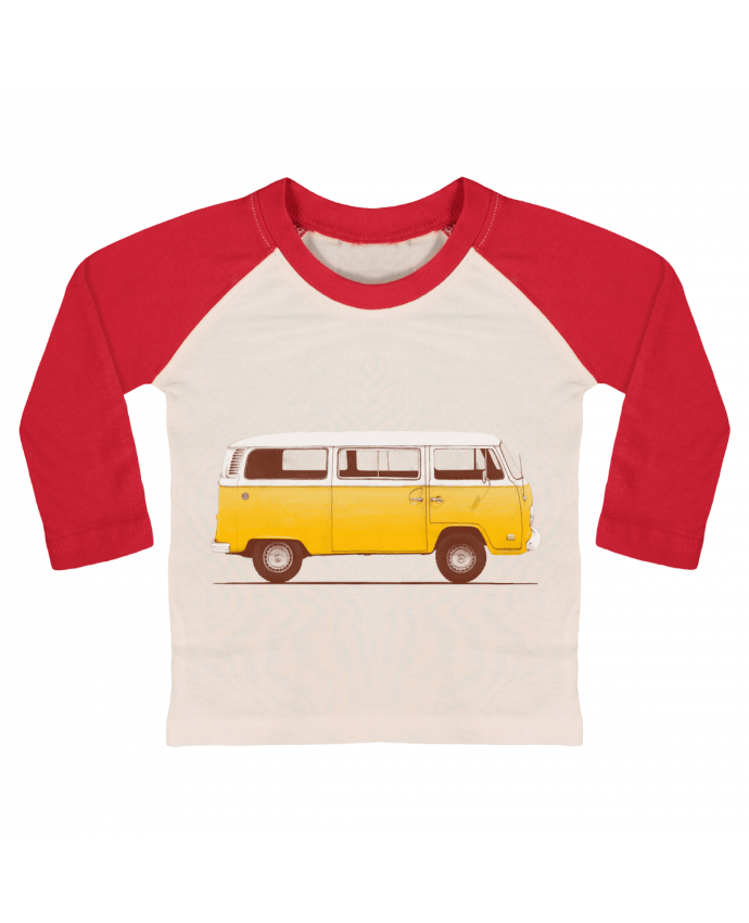 Camiseta Bebé Béisbol Manga Larga Yellow Van por Florent Bodart