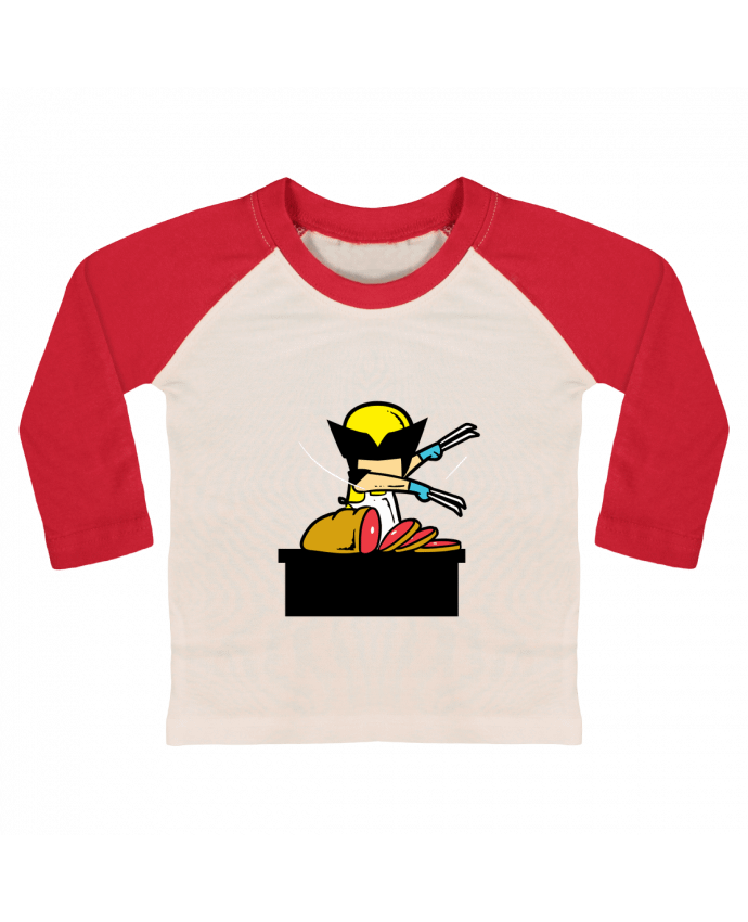 T-shirt baby Baseball long sleeve Meat Shop by flyingmouse365