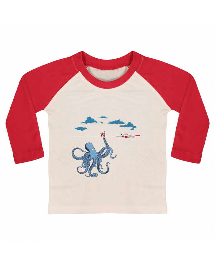 T-shirt baby Baseball long sleeve Octo Trap by flyingmouse365