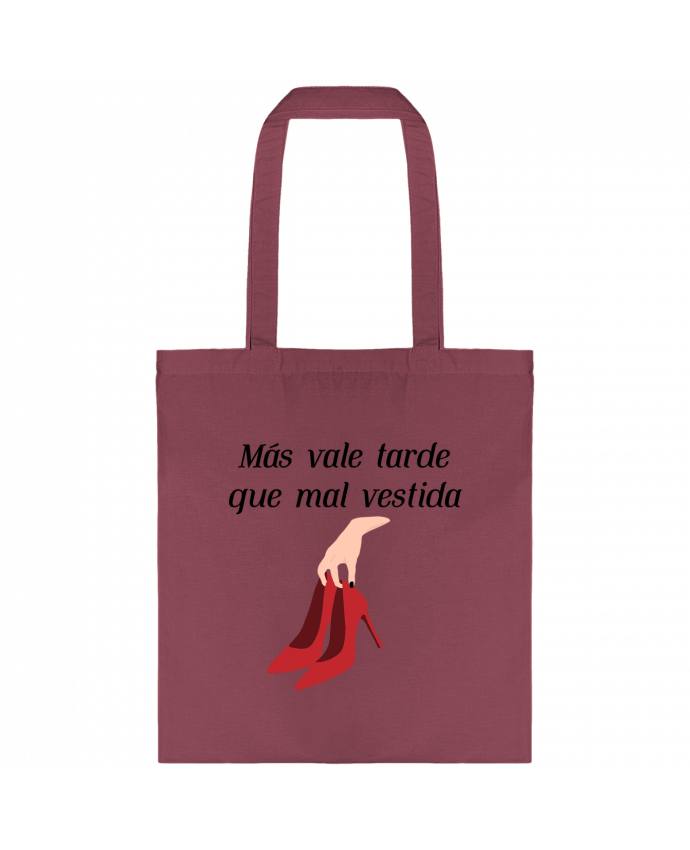 Bolsa de Tela de Algodón Más vale tarde que mal vestida por tunetoo
