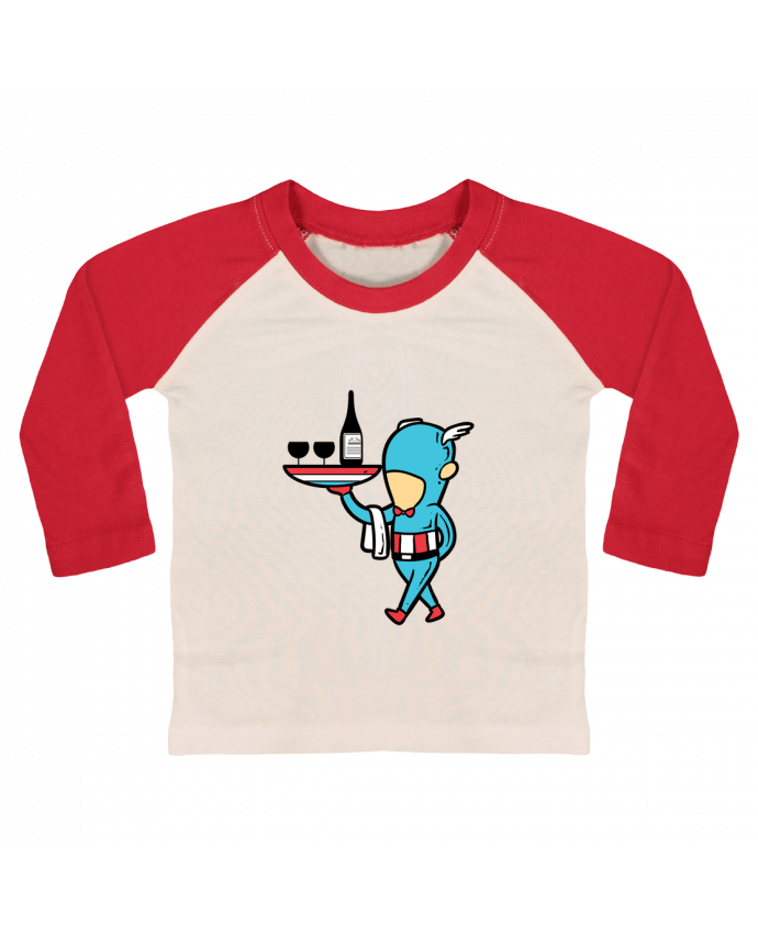 T-shirt baby Baseball long sleeve Restaurant by flyingmouse365