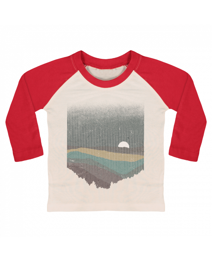 T-shirt baby Baseball long sleeve Moonrise Color by Florent Bodart