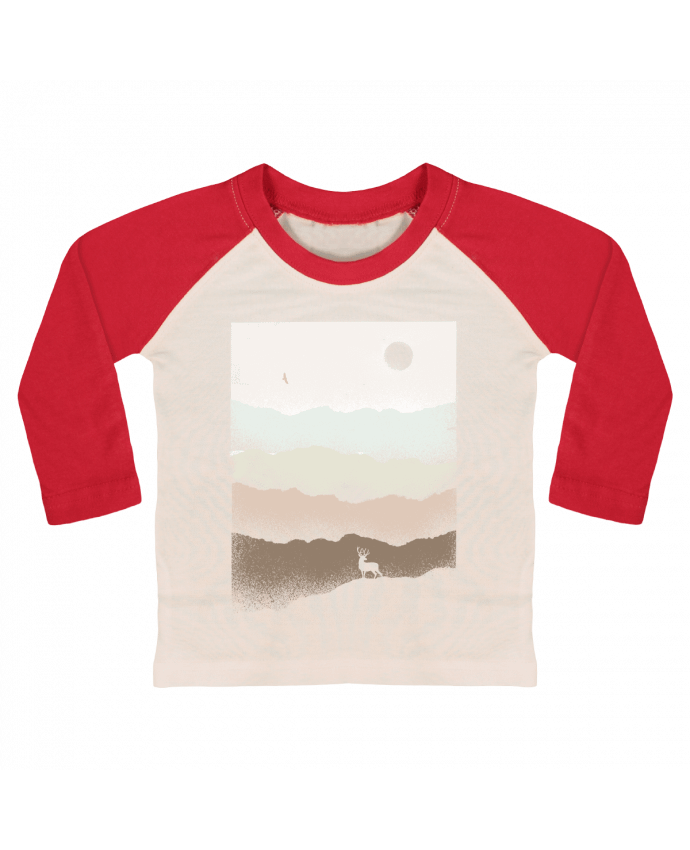 T-shirt baby Baseball long sleeve Quietude by Florent Bodart