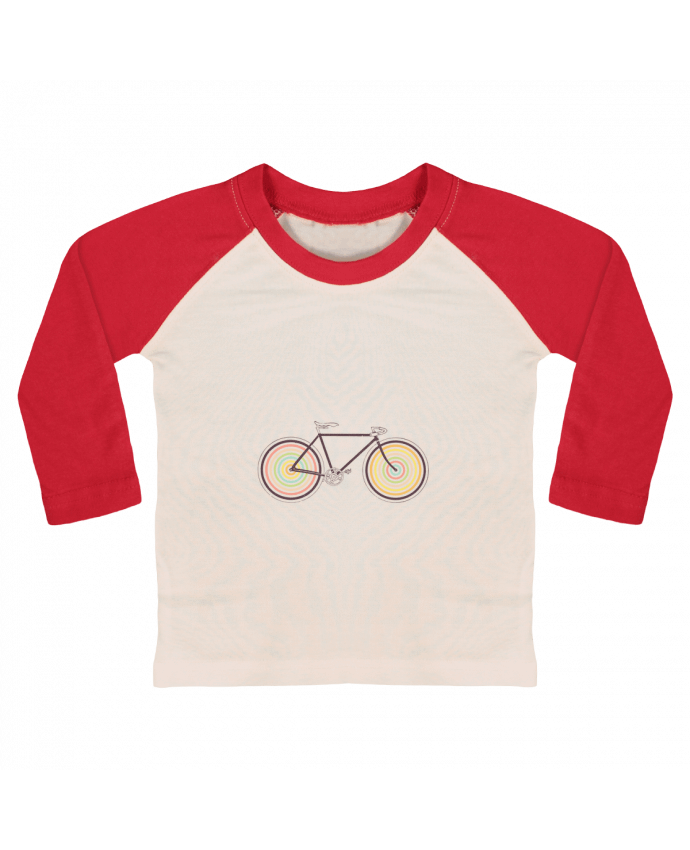 T-shirt baby Baseball long sleeve Velocolor by Florent Bodart