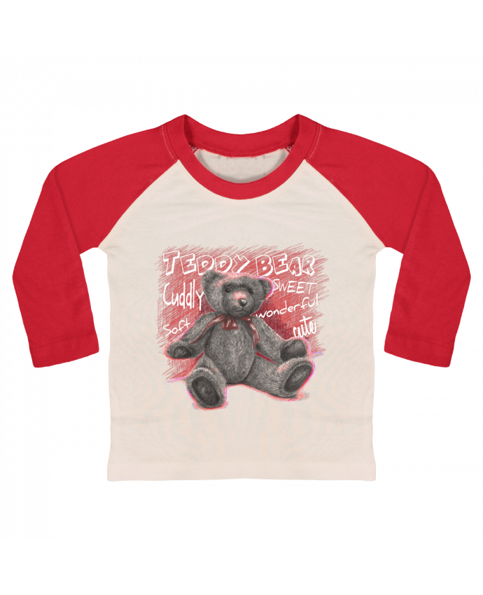 T-shirt baby Baseball long sleeve Teddy Bear by MaZa