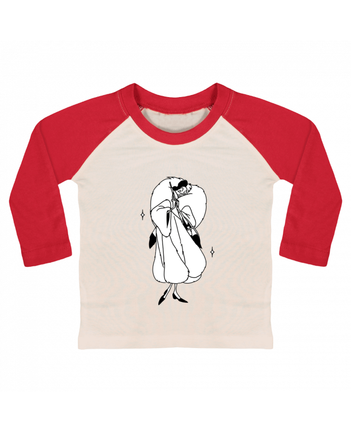 T-shirt baby Baseball long sleeve Cruella by tattooanshort