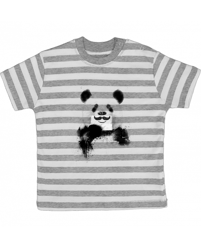 T-shirt baby with stripes Funny Panda Balàzs Solti by Balàzs Solti