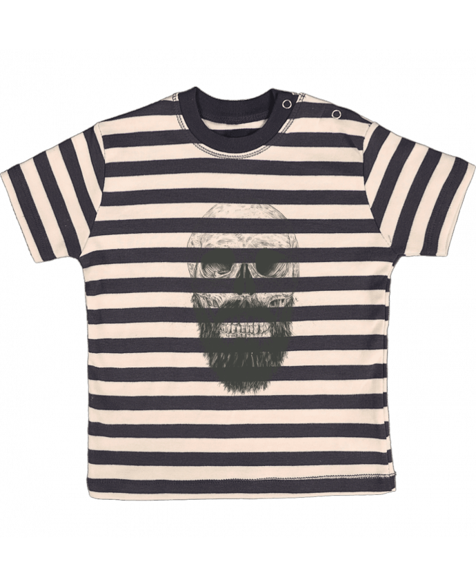 T-shirt baby with stripes Beard is not dead by Balàzs Solti