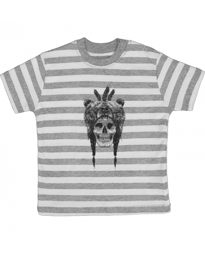 Tee-shirt bébé à rayures Dead Shaman par Balàzs Solti