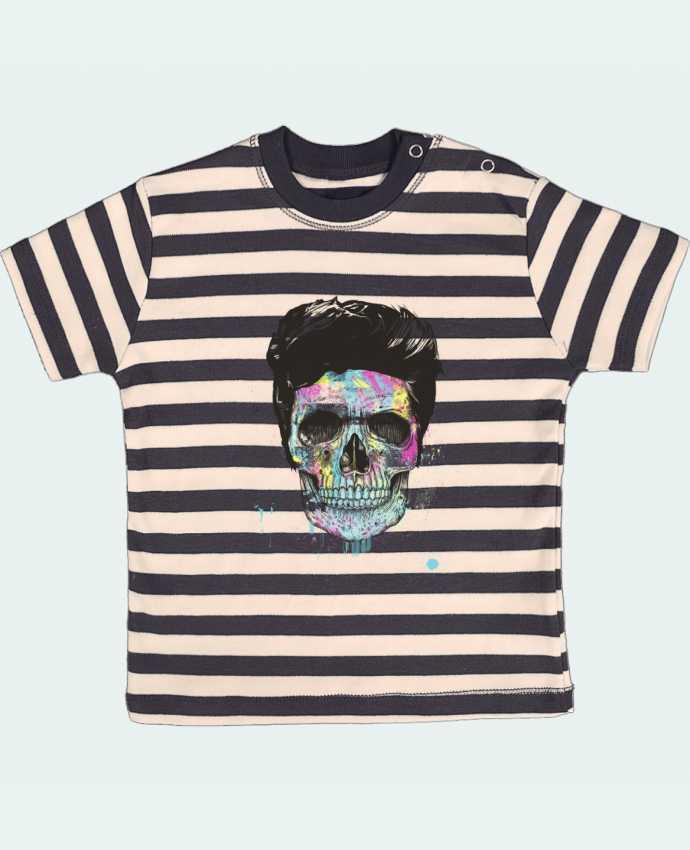 Camiseta Bebé a Rayas Death in Color por Balàzs Solti