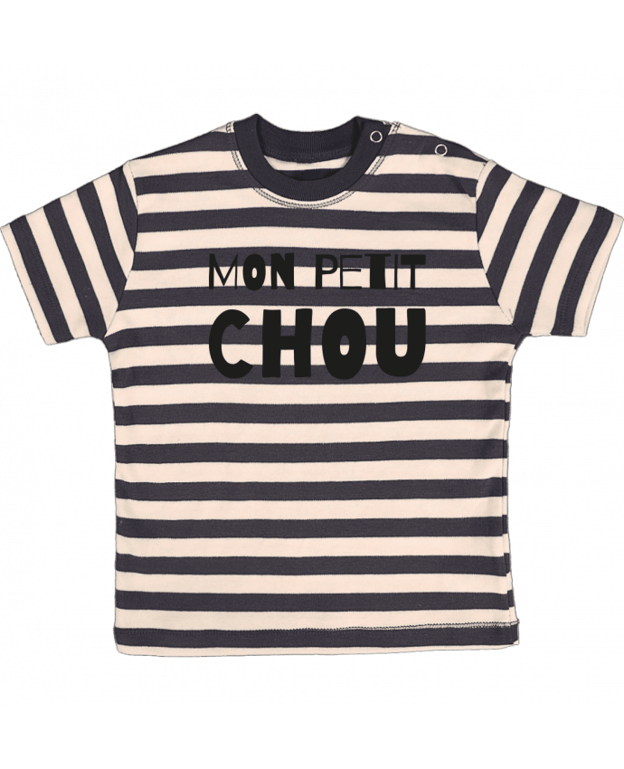T-shirt baby with stripes Mon petit chou by tunetoo