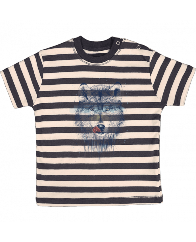 Camiseta Bebé a Rayas Dinner Time por Balàzs Solti
