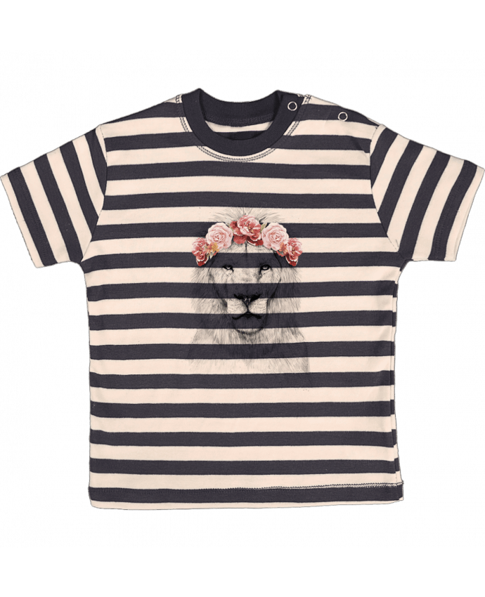 T-shirt baby with stripes Festival Lion by Balàzs Solti