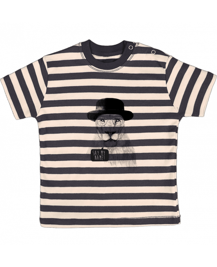 T-shirt baby with stripes Say my name by Balàzs Solti