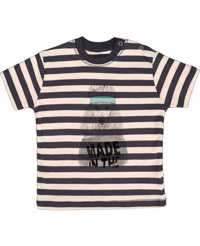T-shirt baby with stripes 80's bitch by Balàzs Solti