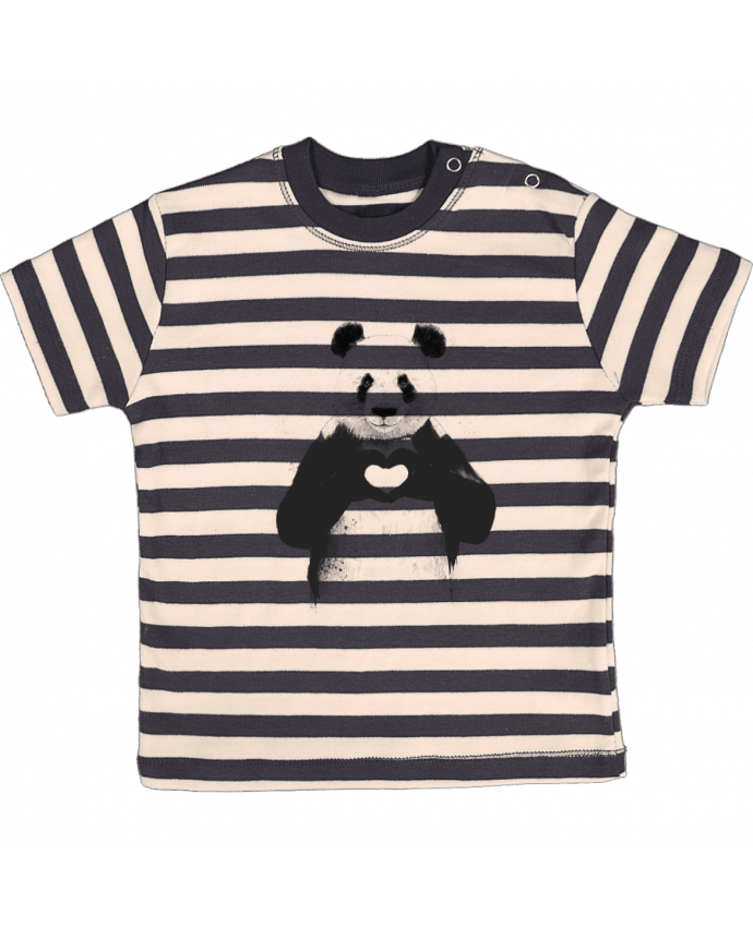 T-shirt baby with stripes All you need is love by Balàzs Solti