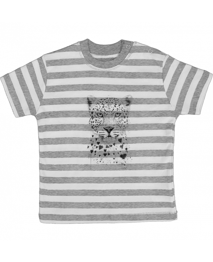 Camiseta Bebé a Rayas lovely_leopord por Balàzs Solti