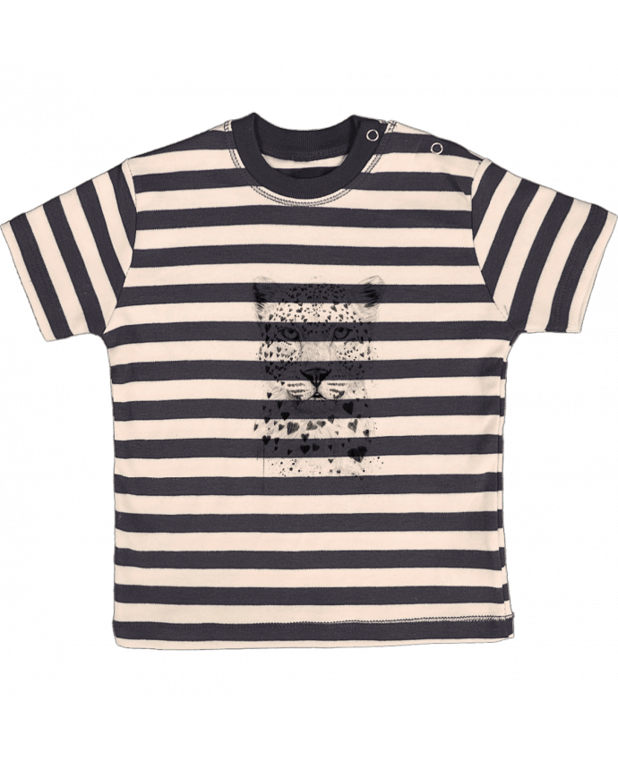 Camiseta Bebé a Rayas lovely_leopord por Balàzs Solti
