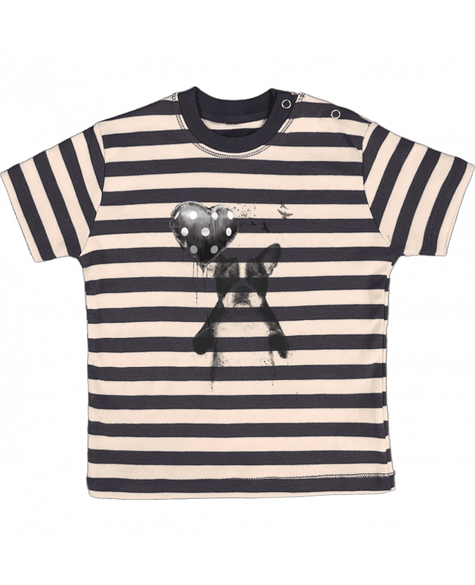 T-shirt baby with stripes my_heart_goes_boom by Balàzs Solti