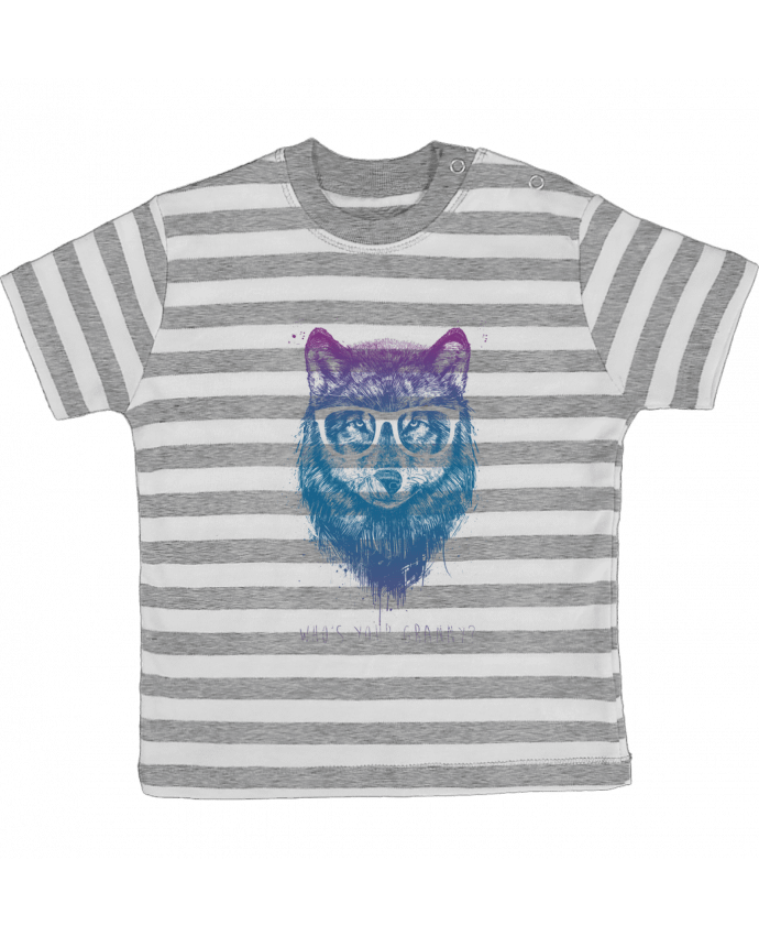 Camiseta Bebé a Rayas whos_your_granny por Balàzs Solti