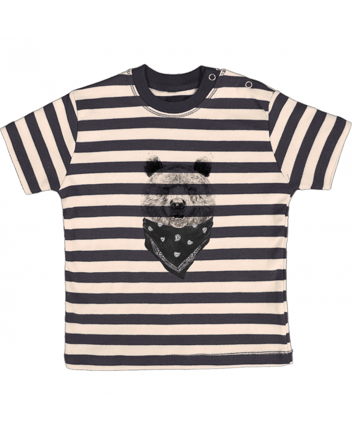 T-shirt baby with stripes wild_bear by Balàzs Solti