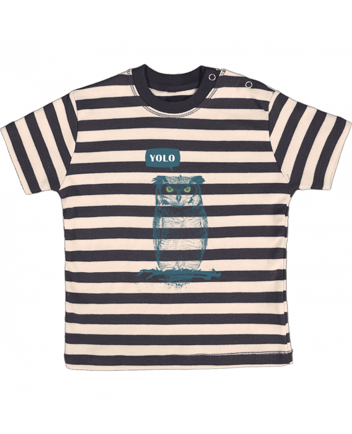 T-shirt baby with stripes Yolo by Balàzs Solti