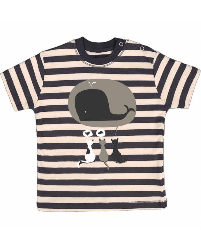 Camiseta Bebé a Rayas Dream Big por flyingmouse365