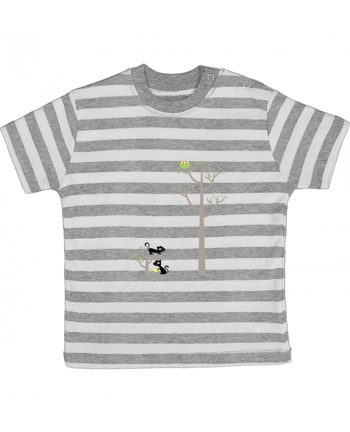 Camiseta Bebé a Rayas Growing a plant for Lunch por flyingmouse365