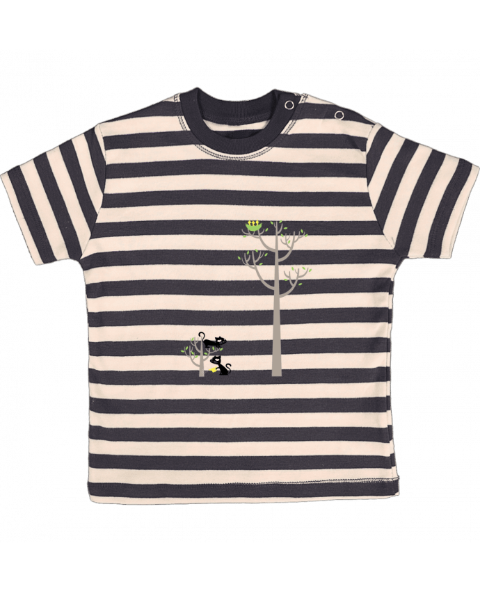 T-shirt baby with stripes Growing a plant for Lunch by flyingmouse365