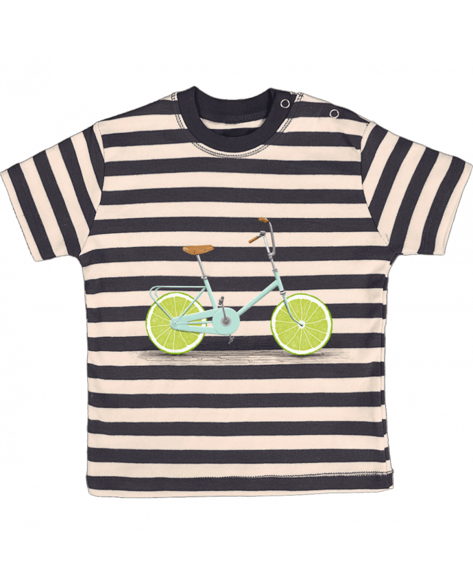 T-shirt baby with stripes Acid by Florent Bodart