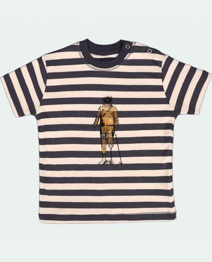 T-shirt baby with stripes Astropirate by Florent Bodart