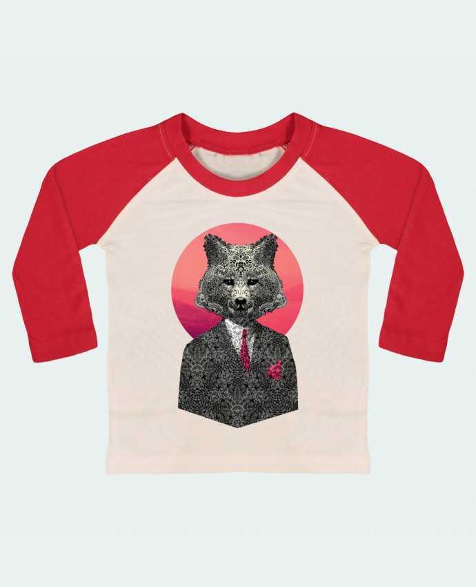 T-shirt baby Baseball long sleeve Very Important Fox by ali_gulec